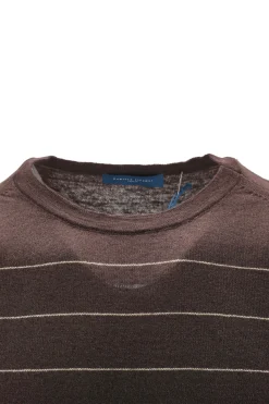 New T-Shirt in Lino e Cotone con Fantasia / Uomo T-shirt