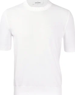 Online T-Shirt in Maglia con Collo a Coste / Uomo T-shirt