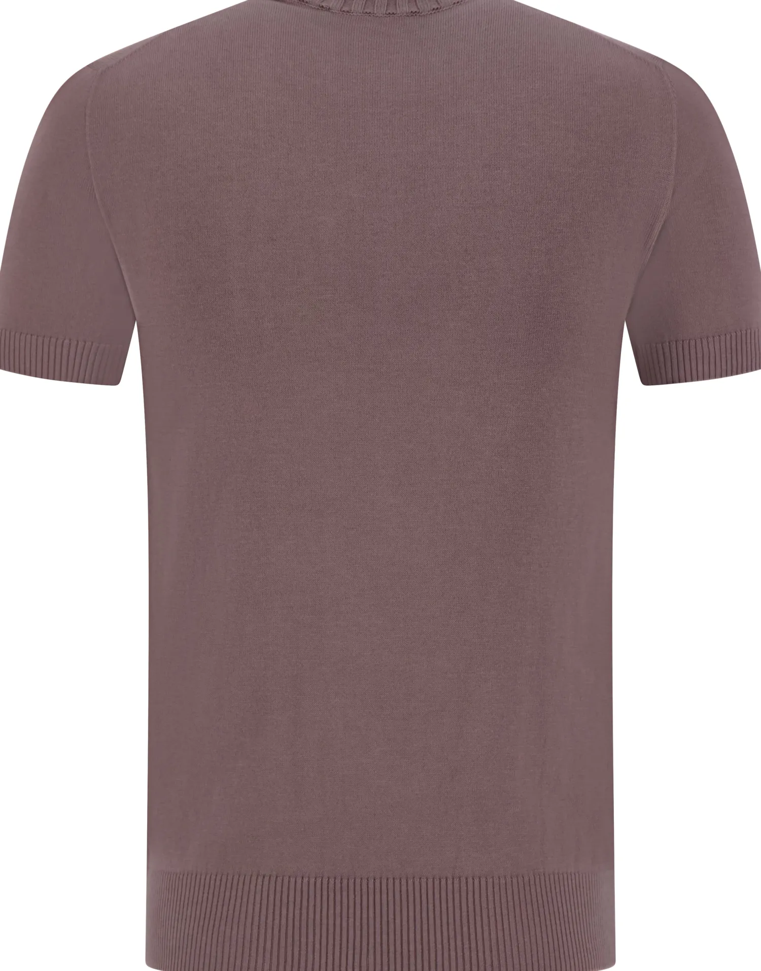T-Shirt in Maglia con Collo a Coste / Uomo T-shirt