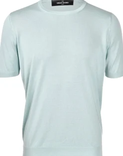 New T-Shirt in Maglia in Seta / Uomo T-shirt