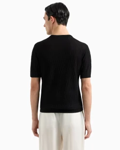 Discount T-Shirt in Maglia Punto Operato / Uomo T-shirt