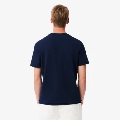 Outlet T-Shirt in Piquet Elasticizzato con Contrasto / Uomo T-shirt