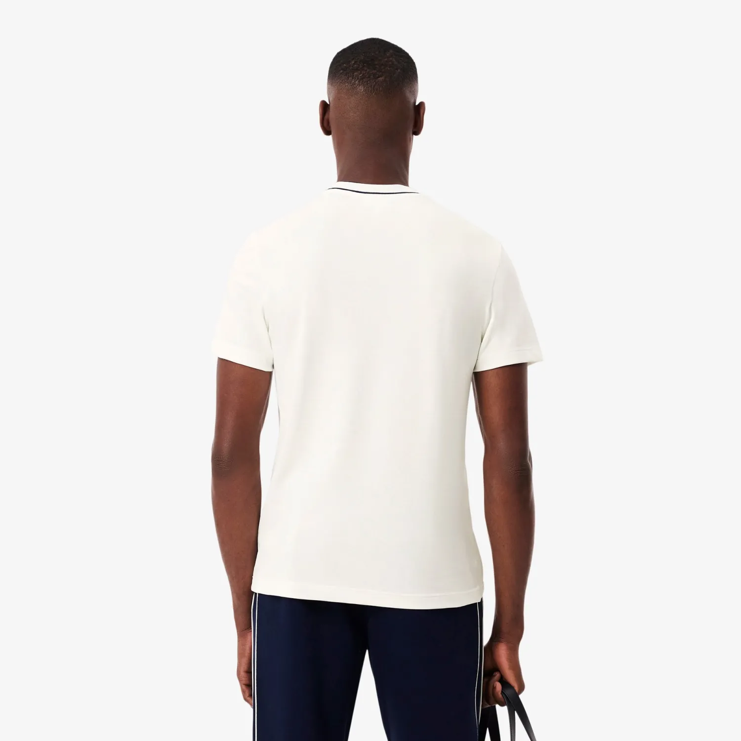 Discount T-Shirt in Piquet Elasticizzato con Contrasto / Uomo T-shirt