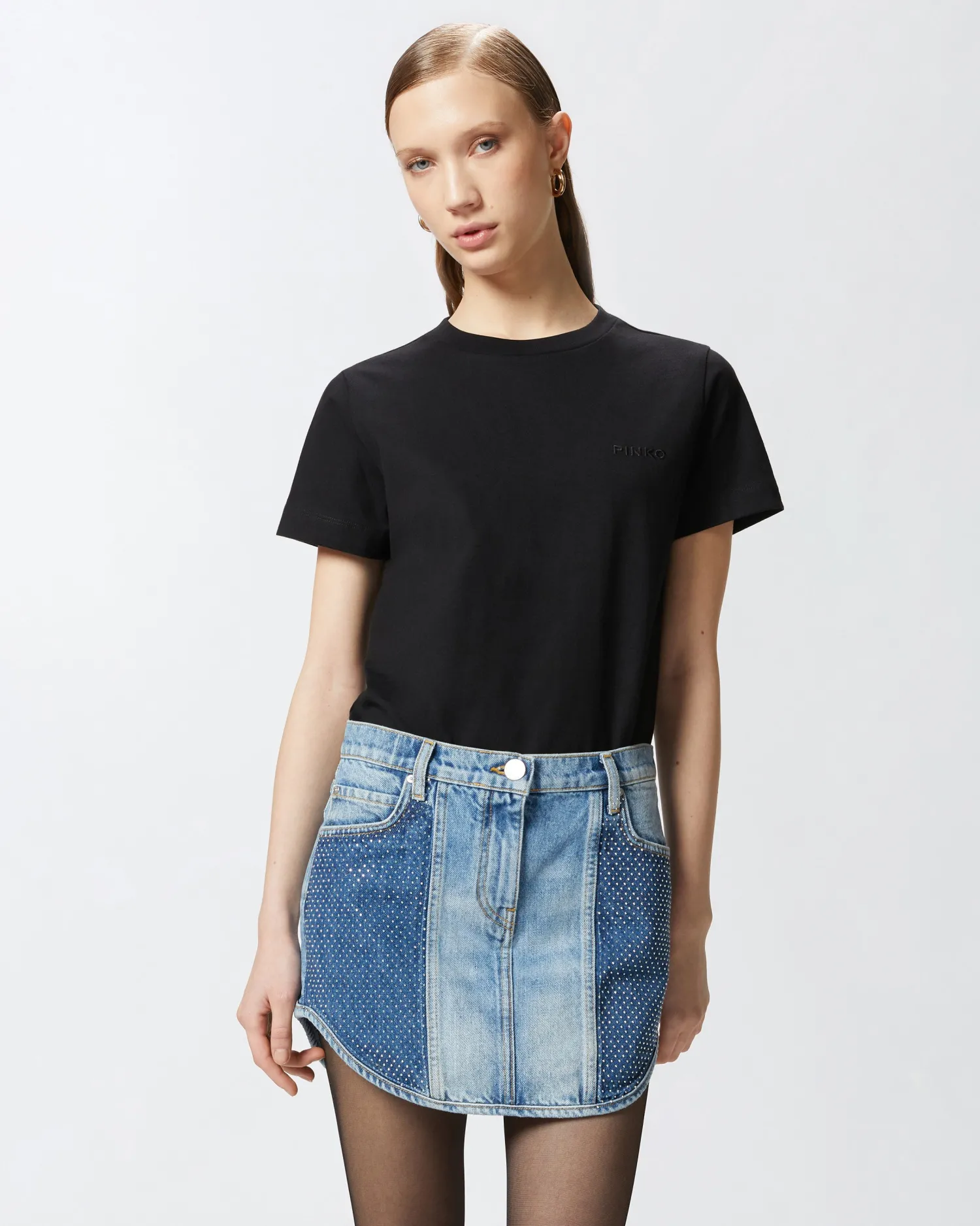 New T-Shirt Mezze Maniche con Ricamo / Donna T-shirt
