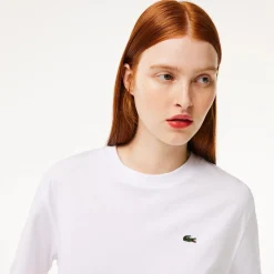 Discount T-Shirt Relaxed Fit in Jersey Pima Cotton / Bianco Donna T-shirt