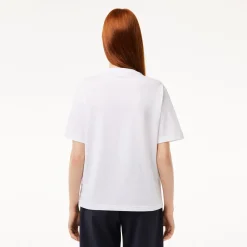 Discount T-Shirt Relaxed Fit in Jersey Pima Cotton / Bianco Donna T-shirt