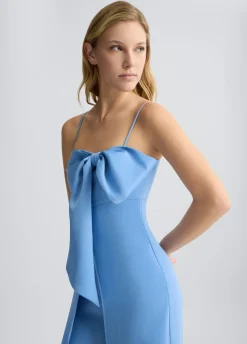 Hot Tuta Azzurra Elegante con Fiocco / Donna Abiti