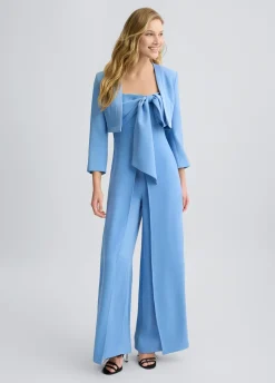 Hot Tuta Azzurra Elegante con Fiocco / Donna Abiti