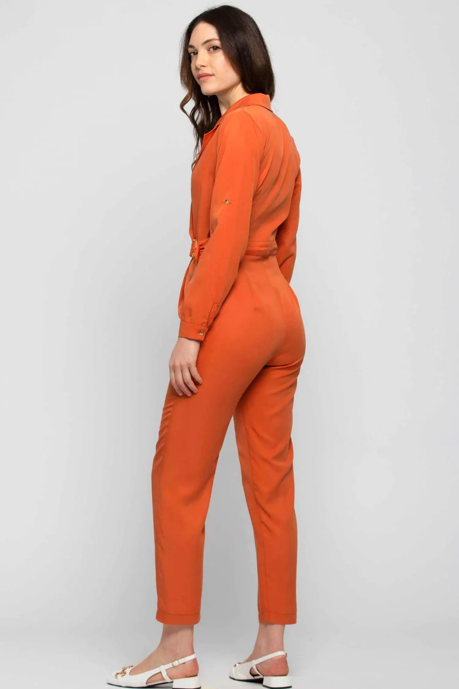 Discount Tuta con Rever e Cintura / Donna Abiti