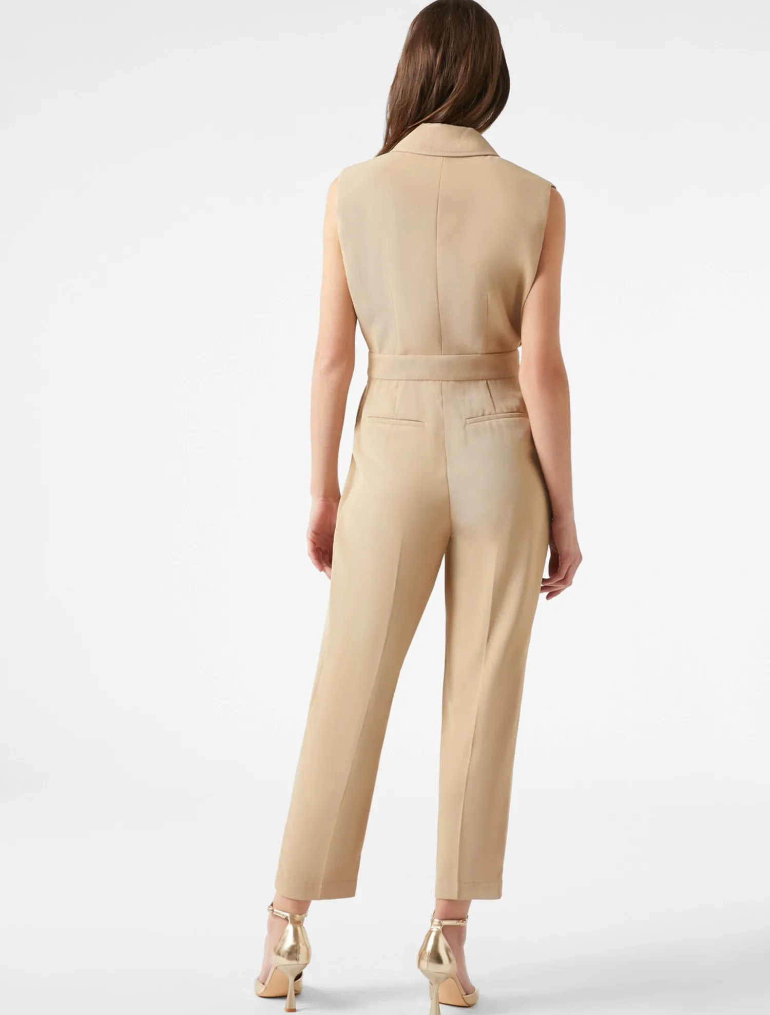 Online Tuta in Twill Fluido / Donna Abiti