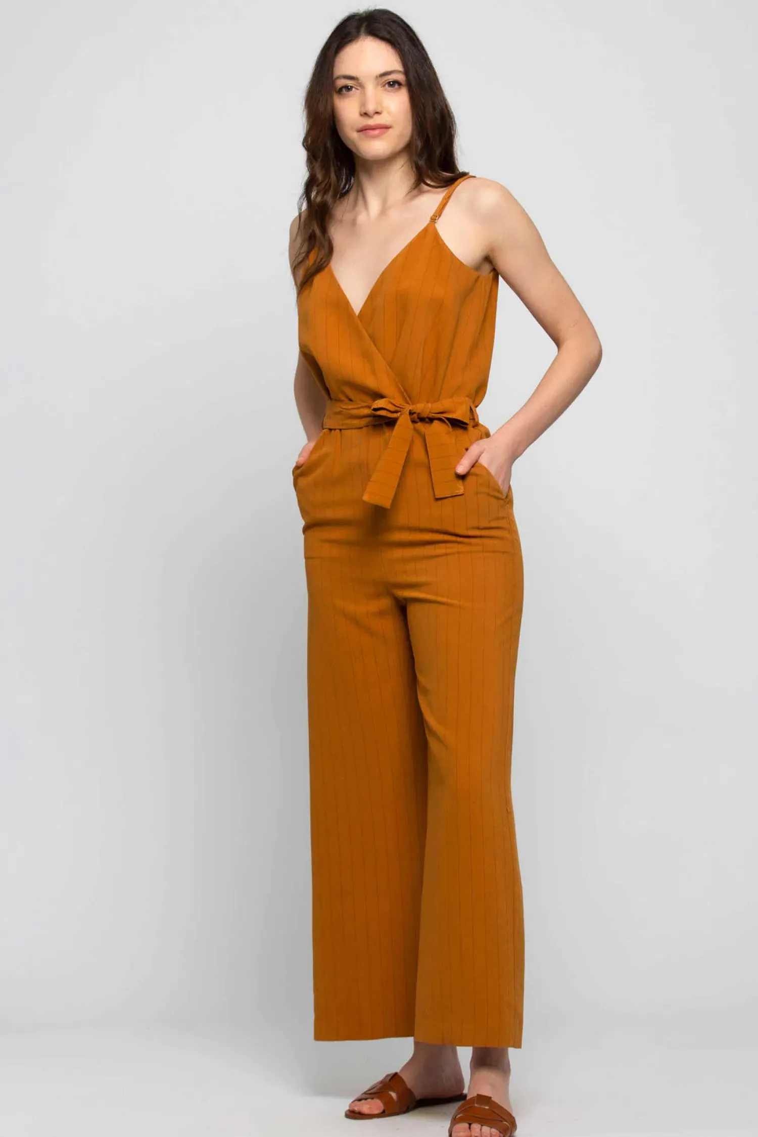 Clearance Tuta in Viscosa / Marrone Donna Abiti