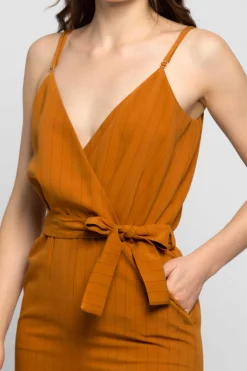 Clearance Tuta in Viscosa / Marrone Donna Abiti