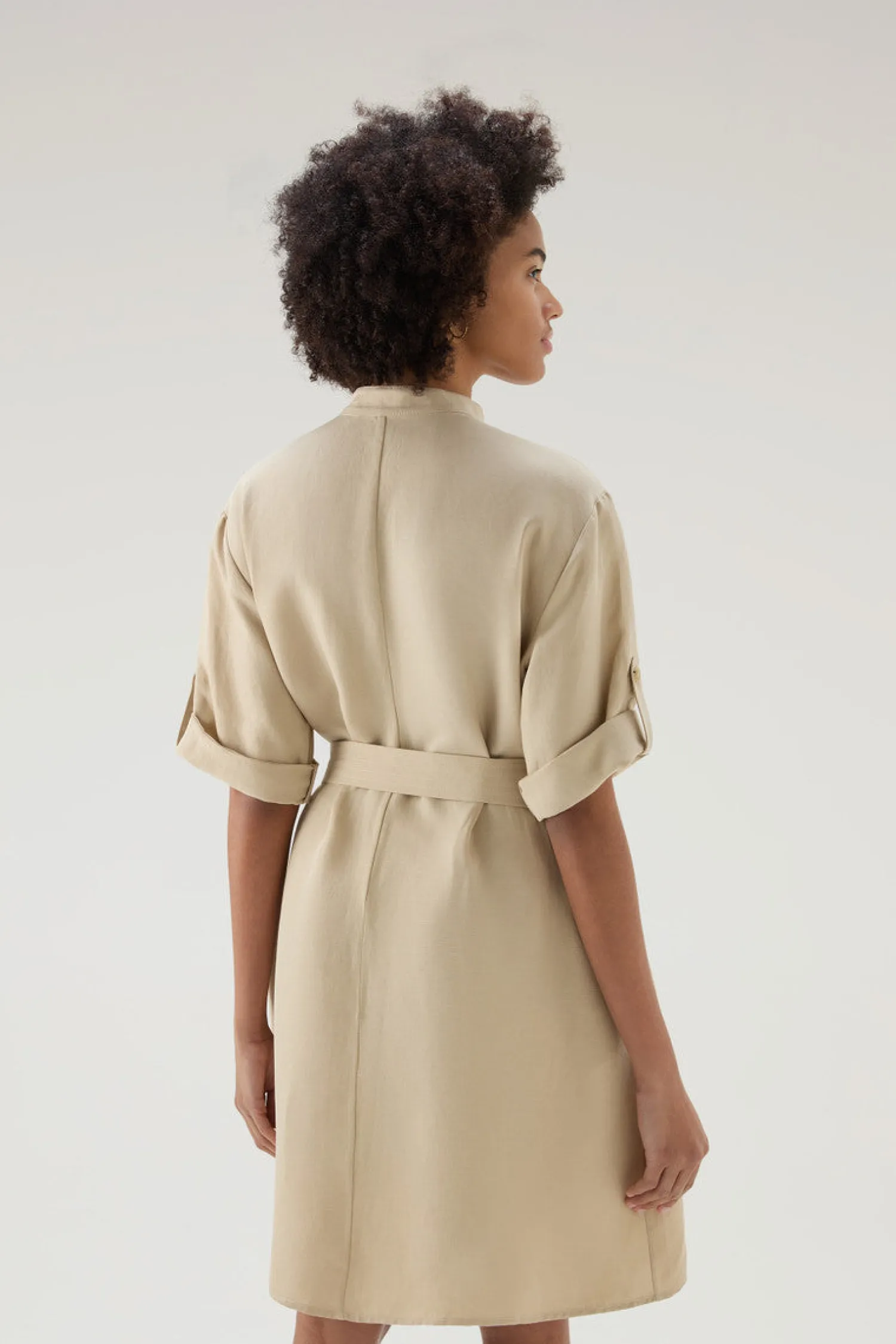 Sale Vestito in Misto Viscosa e Lino / Donna Abiti