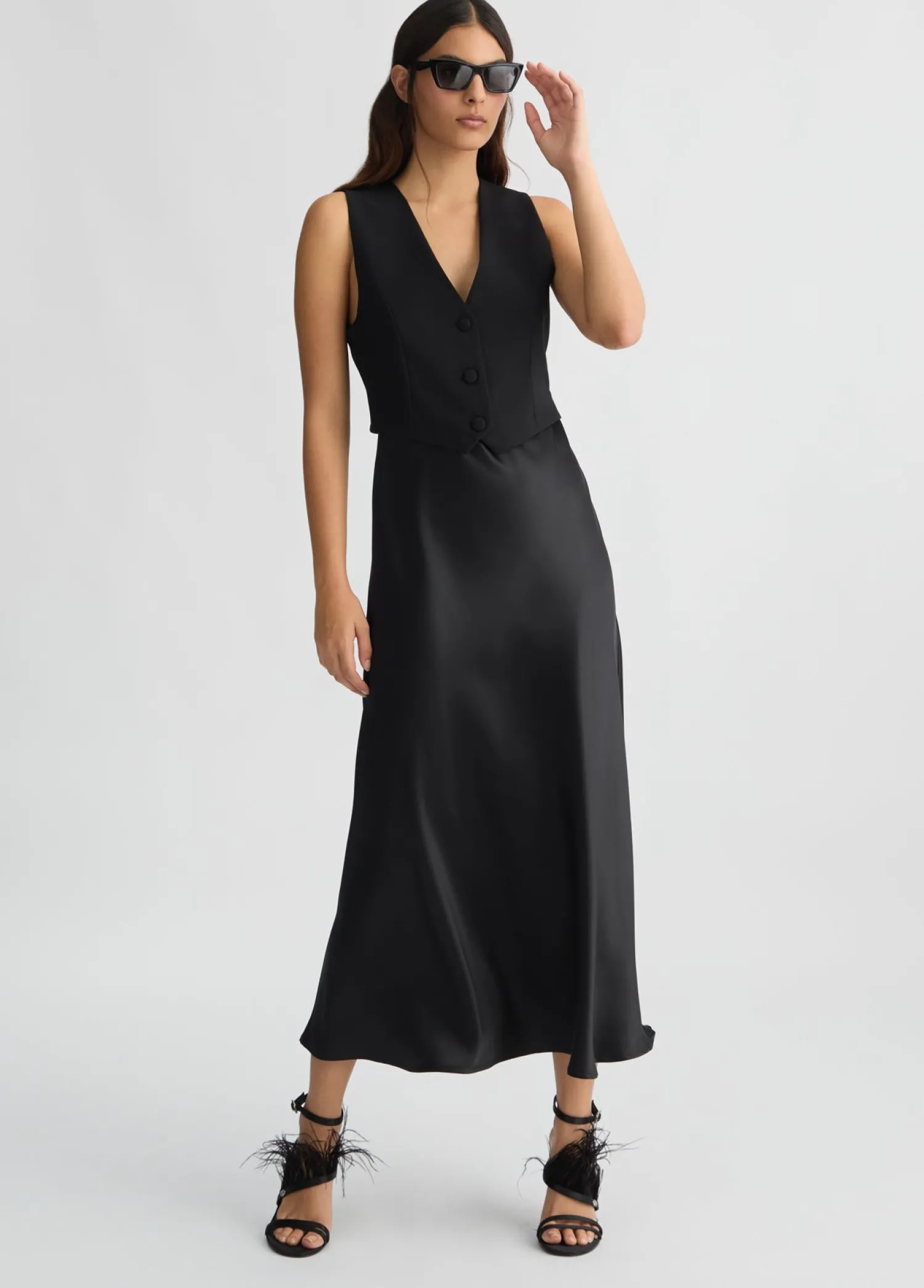 Hot Vestito Lungo con Gilet / Donna Abiti