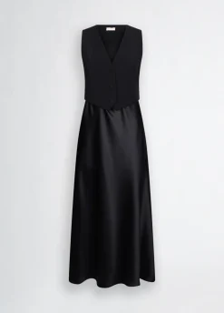 Hot Vestito Lungo con Gilet / Donna Abiti