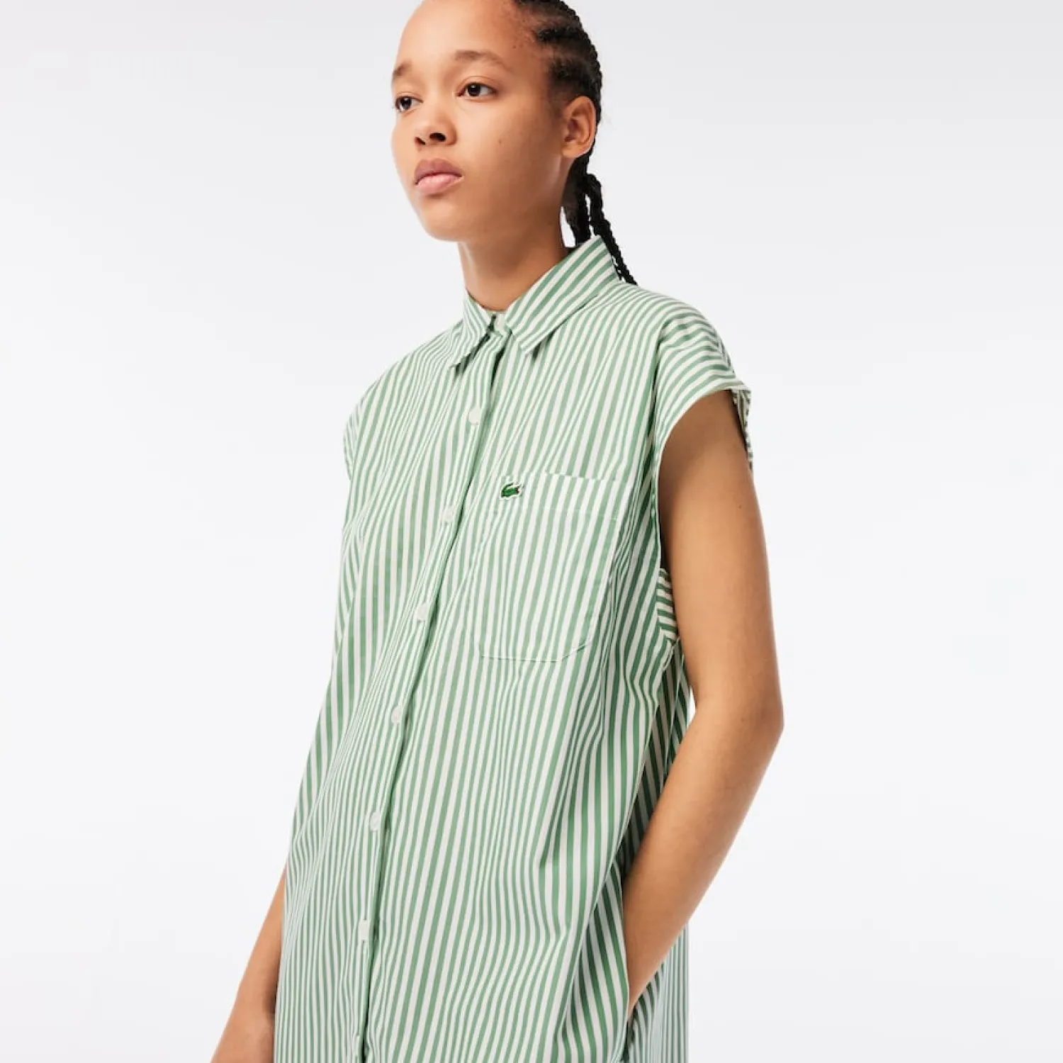 Outlet Vestito Senza Maniche in Popeline / Donna Abiti