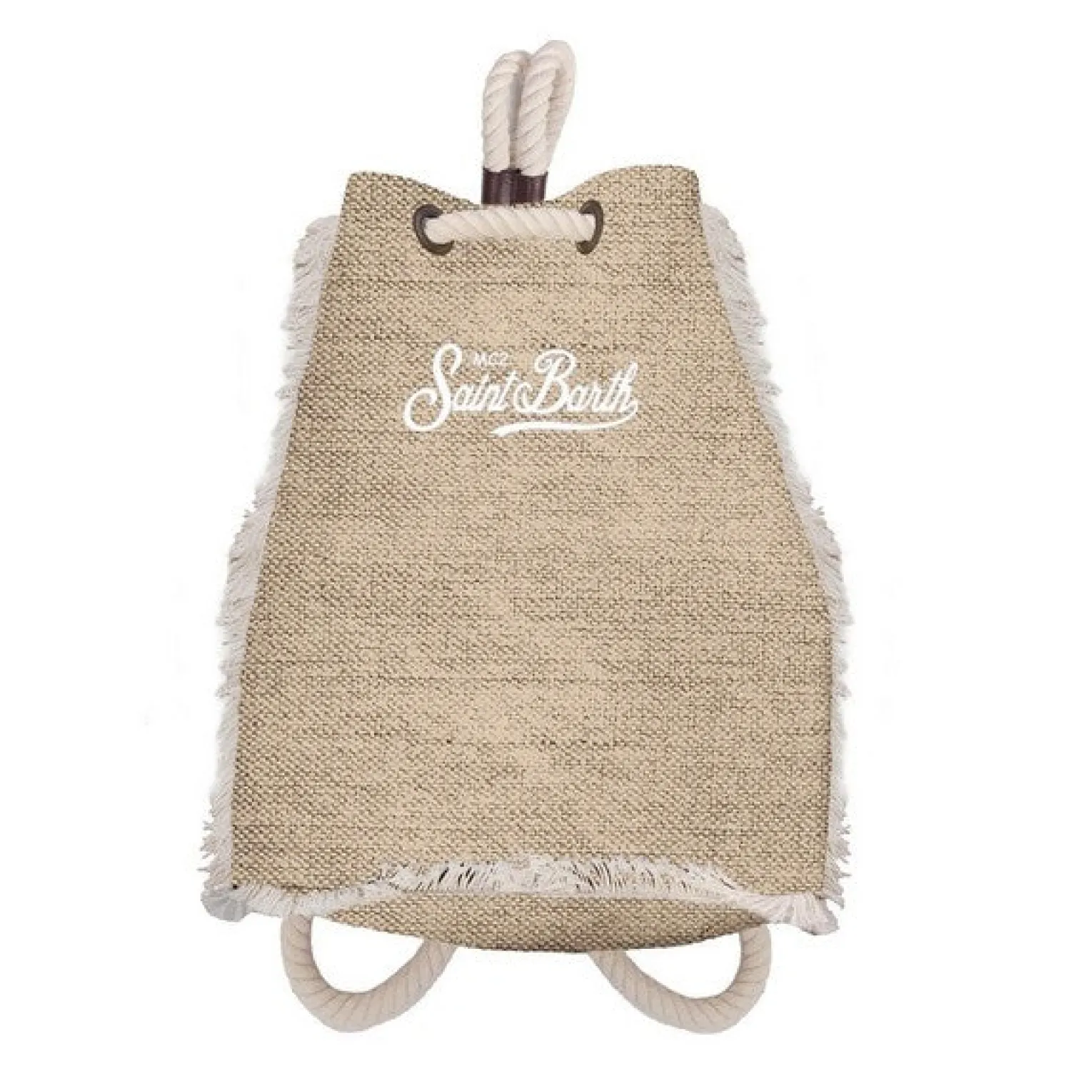 Outlet Zaino in Lino con Logo / Uomo Zaini